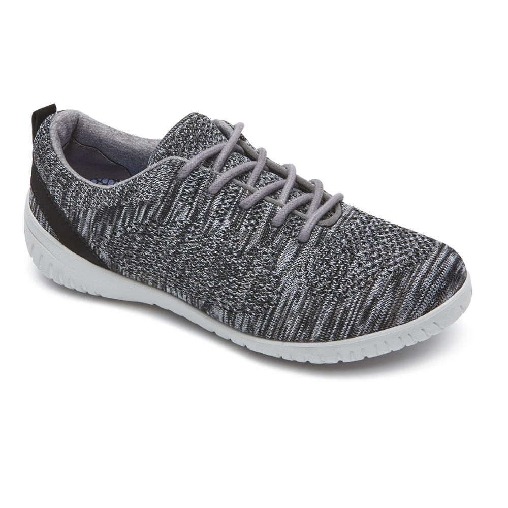 Rockport Singapore Womens Sneakers - Raelyn Knit Tie Grey - SP5214076